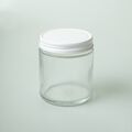 4 oz Clear Glass Jar with White Lid - 1