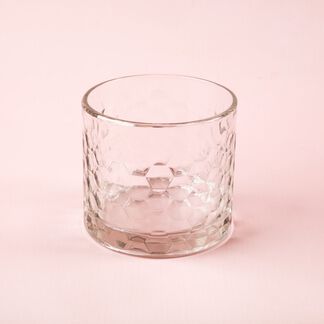 Clear Glass Diamond Candle Jar