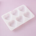 6 Cavity Heart Silicone Mold - 1 Mold