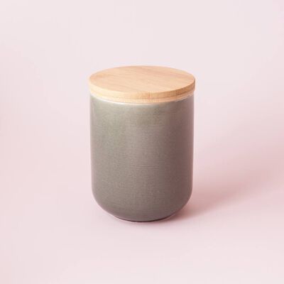 Gray Ceramic Jar - Large