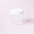 4 oz Clear Jar with White Cap - 1