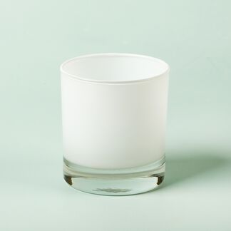 White Glossy Candle Jar