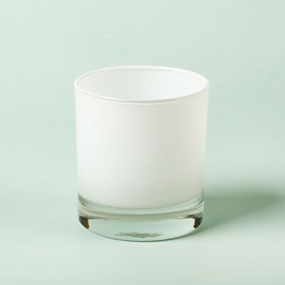 White Glossy Candle Jar