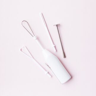 Mini White Plastic Mixer