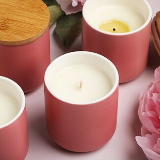 Peony and Amberwood Candle Kit