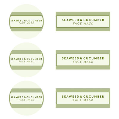 Seaweed and Cucumber Mask Digital Label