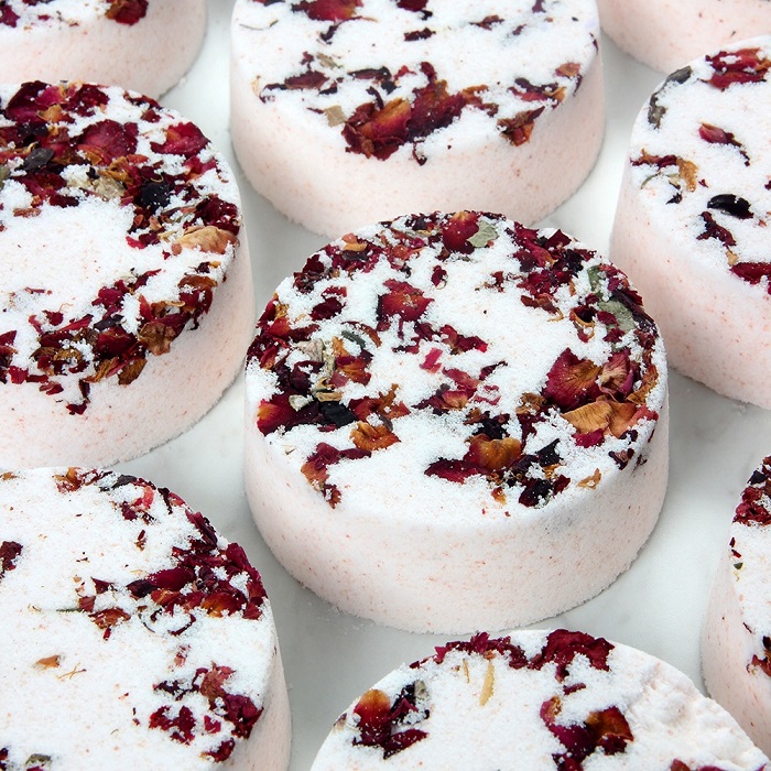 Bath bombs from our Natural Bath Bomb Kit