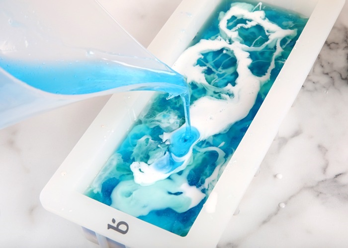 Colored melt and pour soap