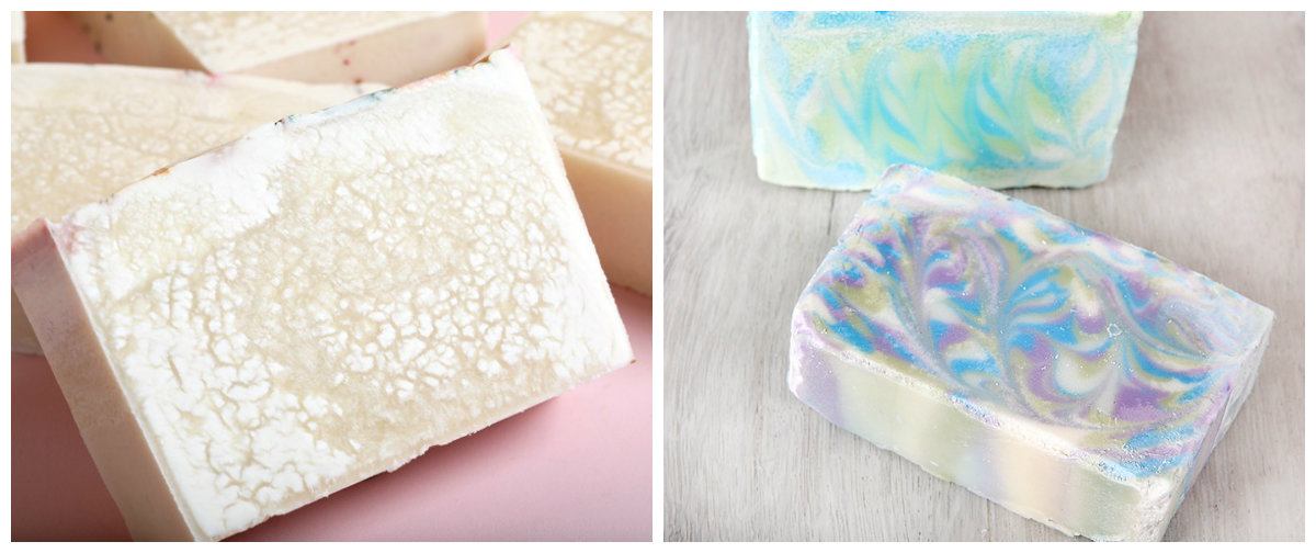 soap with glycerin rivers and soda ash |
                bramble berry