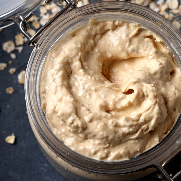 A jar of honey oat face mask