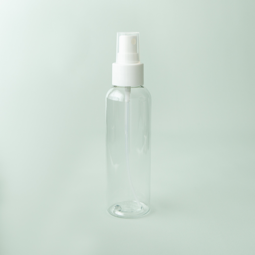 4 oz Clear Cosmo Bottle with White Spray Cap image number null