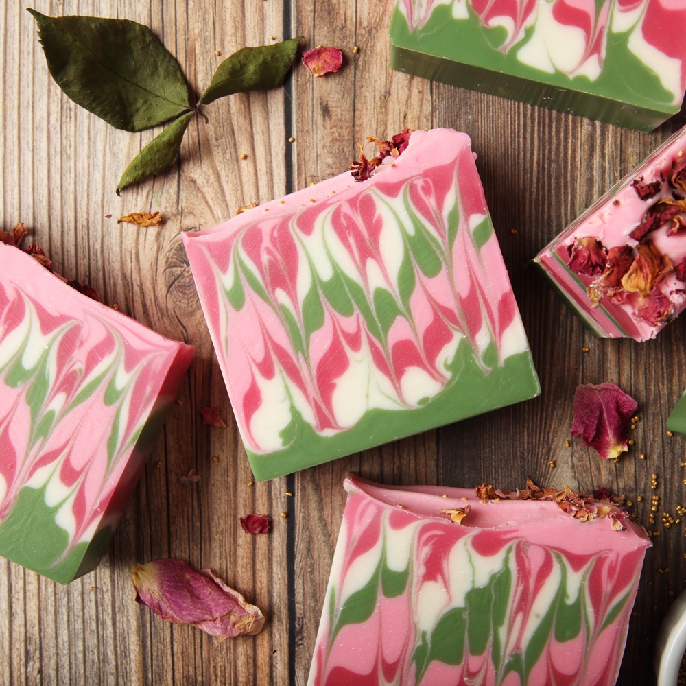 Pink Petals Soap Project