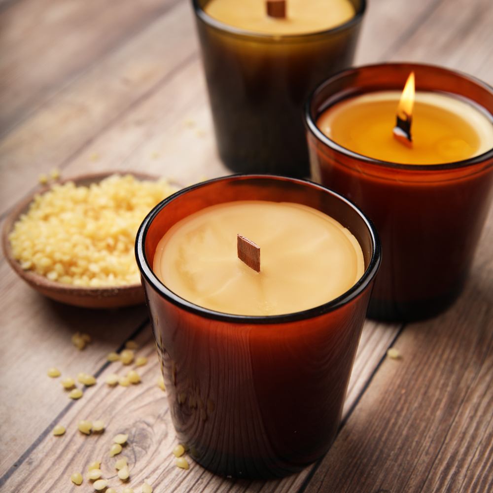 Hickory and  Suede Beeswax Candle Project image number null