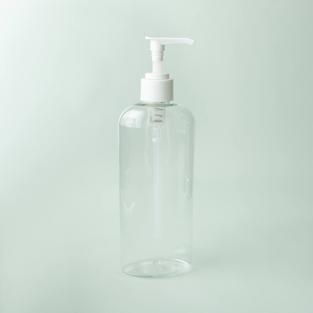 8 oz Clear Oval Bottle with White Pump Top image number null