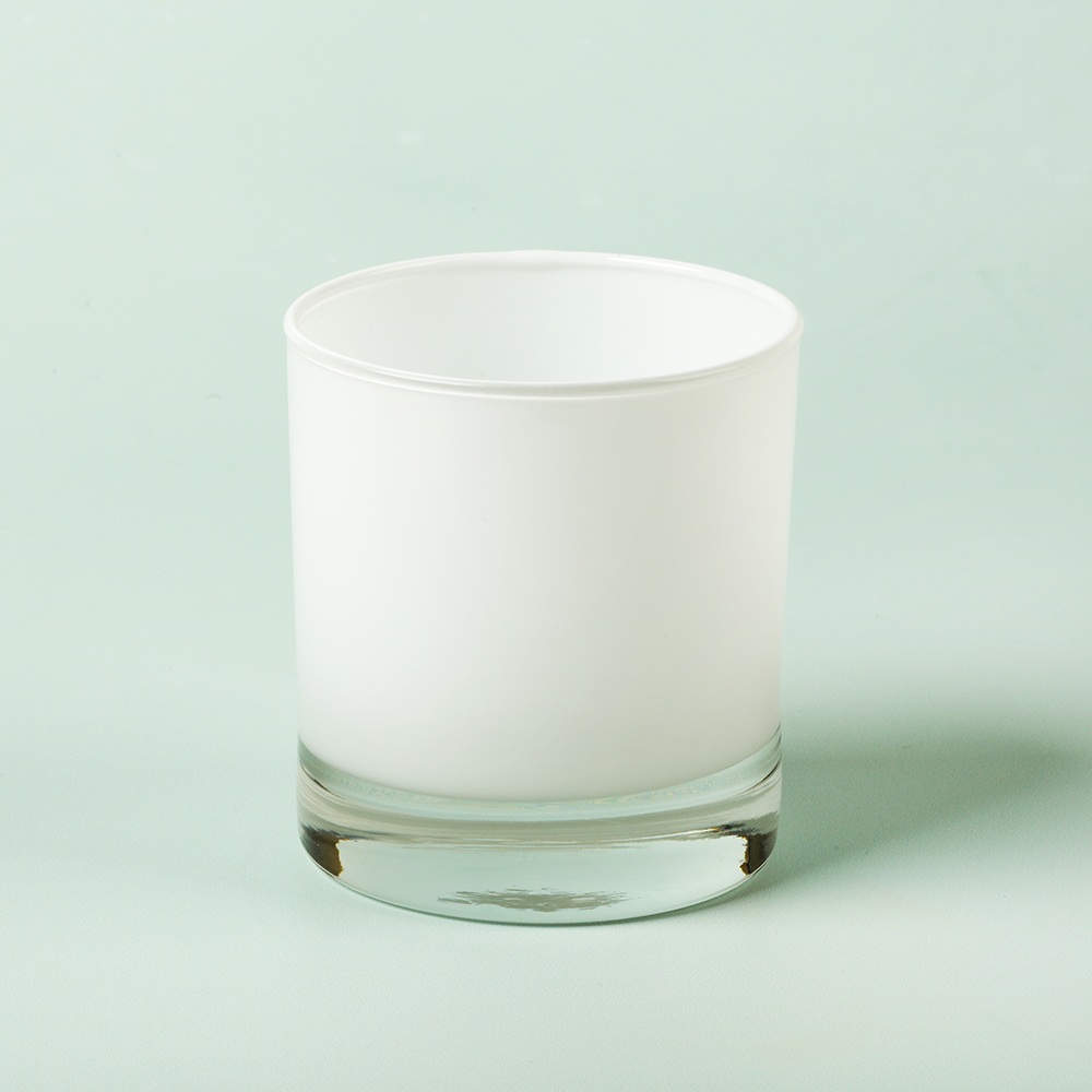 White Glossy Candle Jar image number null