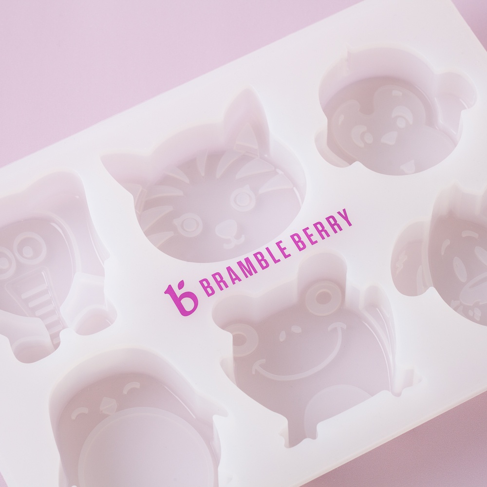 6 Cavity Kids Animals Silicone Mold image number null