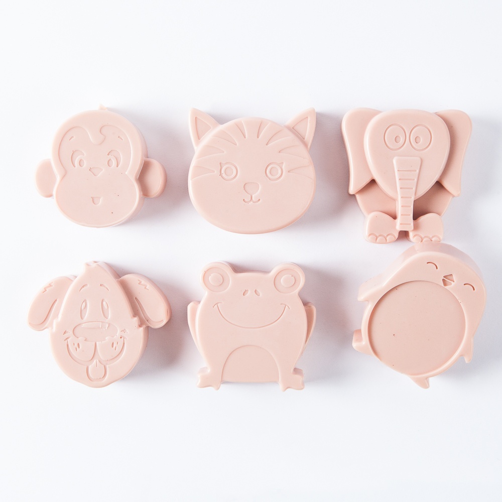 6 Cavity Kids Animals Silicone Mold image number null